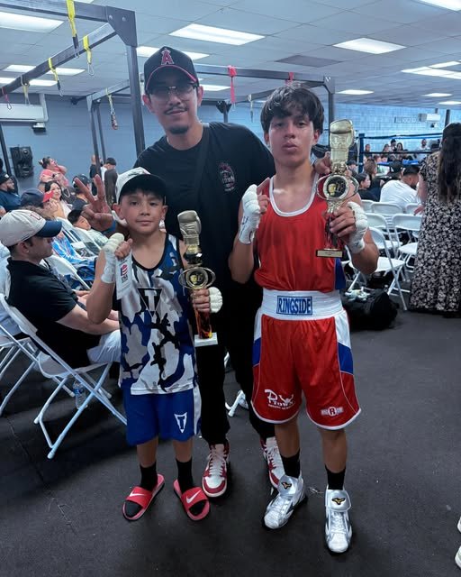 Young P-Town fighters with belts