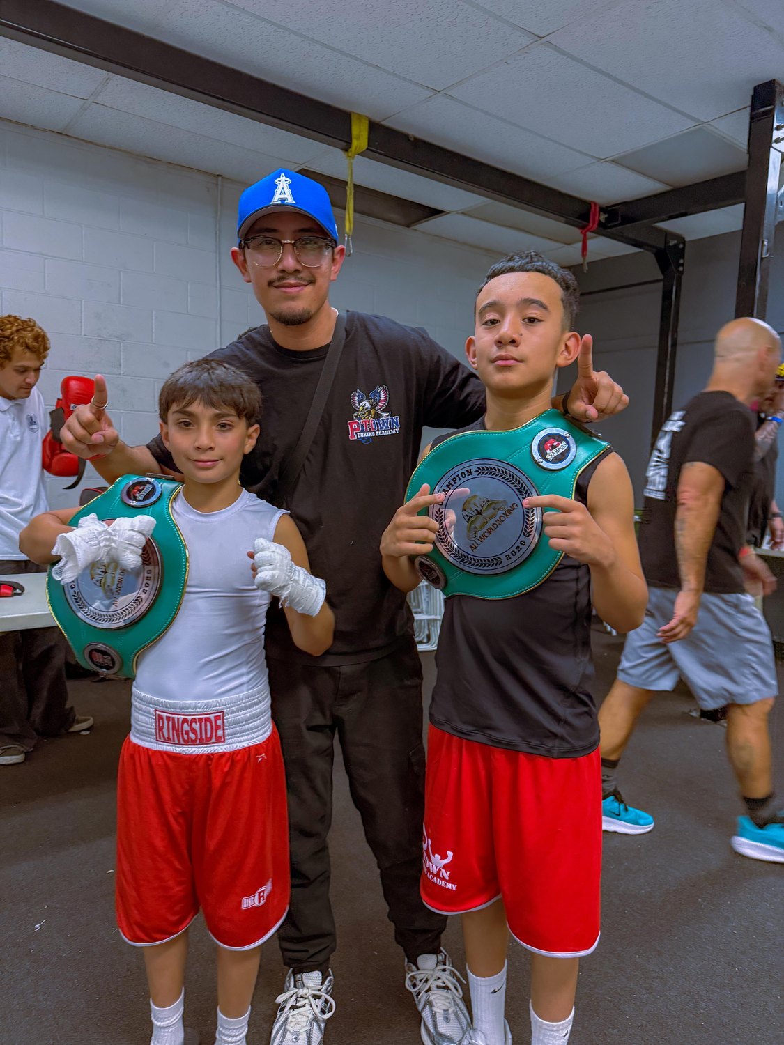 Team P-Town amateurs with championship belts